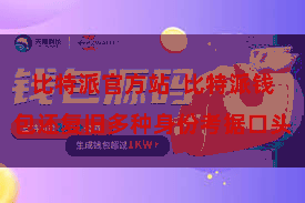 比特派官方站  比特派钱包还复旧多种身份考据口头