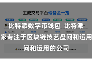 比特派数字币钱包  比特派看成一家专注于区块链技艺盘问和运用的公司