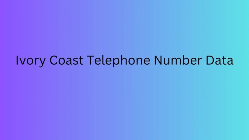 Ivory Coast Telephone Number Data