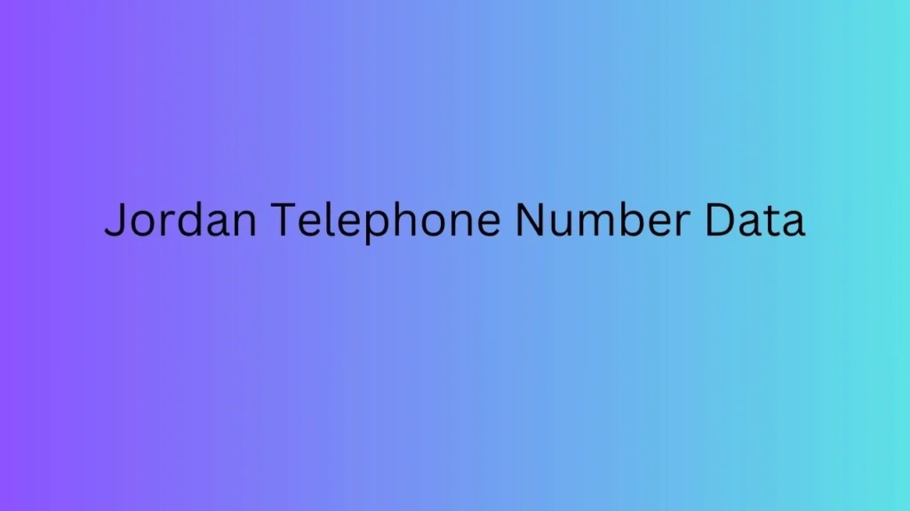 Jordan Telephone Number Data
