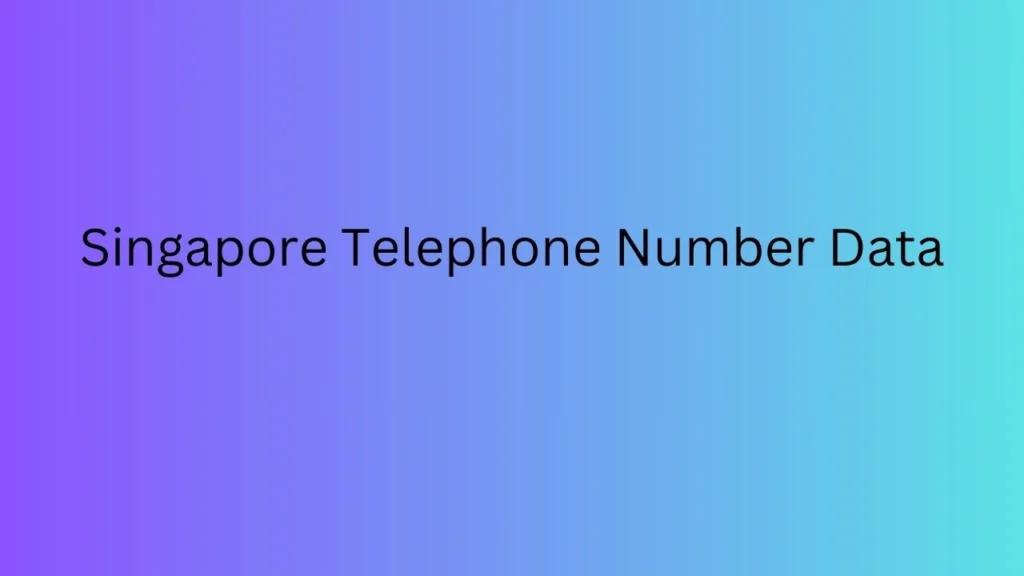 Singapore Telephone Number Data
